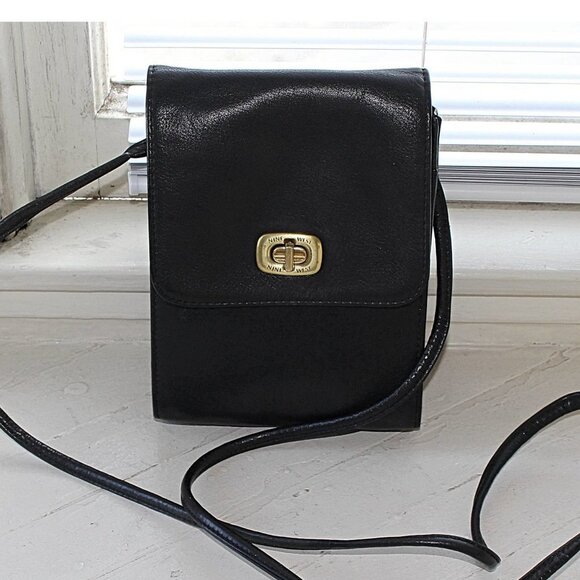 Nine West - Small Crossbody with Turn Lock Closure, Black - Picture 1 of 8